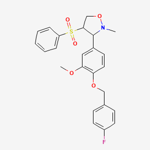 3-{4-[(4-Fluorobenzyl)oxy]-3-methoxyphenyl}-2-methyltetrahydro-4-isoxazolyl phenyl sulfone
