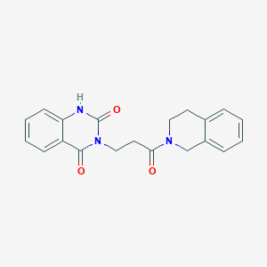 3-(3-(3,4-dihydroisoquinolin-2(1H)-yl)-3-oxopropyl)quinazoline-2,4(1H,3H)-dione