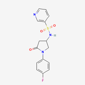 N-(1-(4-fluorophenyl)-5-oxopyrrolidin-3-yl)pyridine-3-sulfonamide