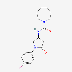 N-(1-(4-fluorophenyl)-5-oxopyrrolidin-3-yl)azepane-1-carboxamide