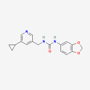 1-(Benzo[d][1,3]dioxol-5-yl)-3-((5-cyclopropylpyridin-3-yl)methyl)urea