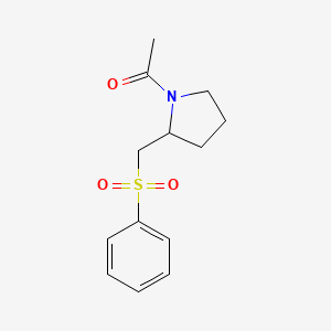 1-{2-[(benzenesulfonyl)methyl]pyrrolidin-1-yl}ethan-1-one