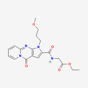 molecular formula C19H22N4O5 B2677054 乙酸2-(1-(3-甲氧基丙基)-4-氧代-1,4-二氢吡啶并[1,2-a]吡咯[2,3-d]嘧啶-2-基)酰胺 CAS No. 900896-01-7