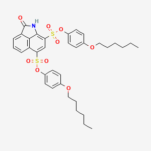 molecular formula C35H39NO9S2 B2677081 双(4-(己氧基)苯基) 2-氧代-1,2-二氢苯并[cd]吲哚-6,8-二磺酸酸盐 CAS No. 477483-65-1