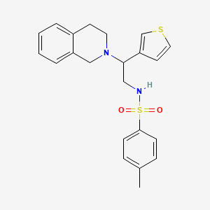 N-(2-(3,4-dihydroisoquinolin-2(1H)-yl)-2-(thiophen-3-yl)ethyl)-4-methylbenzenesulfonamide