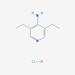 molecular formula C9H15ClN2 B2677096 3,5-二乙基吡啶-4-胺；盐酸盐 CAS No. 2378503-58-1