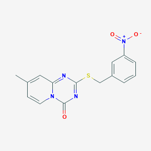 8-Methyl-2-[(3-nitrophenyl)methylsulfanyl]pyrido[1,2-a][1,3,5]triazin-4-one
