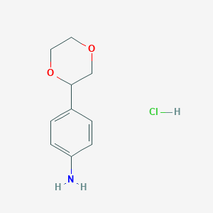 4-(1,4-Dioxan-2-yl)aniline;hydrochloride