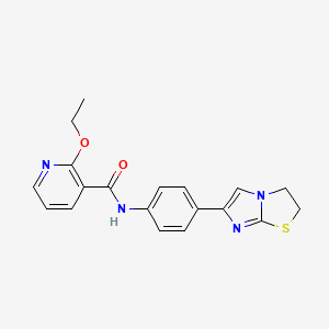 molecular formula C19H18N4O2S B2677114 N-(4-(2,3-二氢咪唑并[2,1-b]噻唑-6-基)苯基)-2-乙氧基烟酰胺 CAS No. 893995-04-5