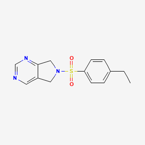 6-((4-ethylphenyl)sulfonyl)-6,7-dihydro-5H-pyrrolo[3,4-d]pyrimidine