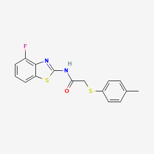 molecular formula C16H13FN2OS2 B2677127 N-(4-fluorobenzo[d]thiazol-2-yl)-2-(p-tolylthio)acetamide CAS No. 895459-65-1