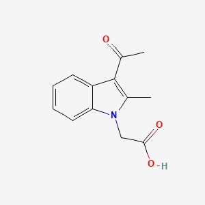 molecular formula C13H13NO3 B2677129 (3-乙酰-2-甲基吲哚-1-基)-乙酸 CAS No. 717835-22-8