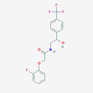 molecular formula C17H15F4NO3 B2677136 2-(2-fluorophenoxy)-N-(2-hydroxy-2-(4-(trifluoromethyl)phenyl)ethyl)acetamide CAS No. 1351642-28-8