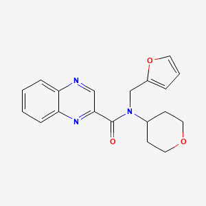 molecular formula C19H19N3O3 B2677144 N-(furan-2-ylmethyl)-N-(tetrahydro-2H-pyran-4-yl)quinoxaline-2-carboxamide CAS No. 1448126-52-0