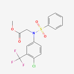 methyl N-[4-chloro-3-(trifluoromethyl)phenyl]-N-(phenylsulfonyl)glycinate