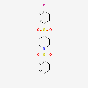 4-((4-Fluorophenyl)sulfonyl)-1-tosylpiperidine