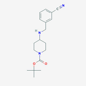 molecular formula C18H25N3O2 B2677161 tert-Butyl 4-(3-cyanobenzylamino)piperidine-1-carboxylate CAS No. 1286273-67-3