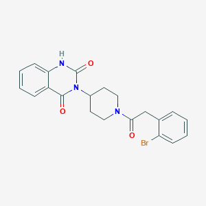 molecular formula C21H20BrN3O3 B2677168 3-(1-(2-(2-溴苯基)乙酰)哌啶-4-基)喹唑啉-2,4(1H,3H)-二酮 CAS No. 2034347-90-3