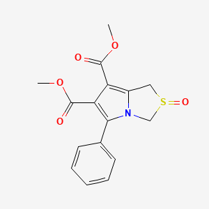 molecular formula C16H15NO5S B2677173 Dimethyl 2-oxo-5-phenyl-1,3-dihydropyrrolo[1,2-c][1,3]thiazole-6,7-dicarboxylate CAS No. 339113-06-3