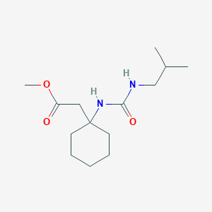 molecular formula C14H26N2O3 B2677174 Methyl (1-{[(2-methylpropyl)carbamoyl]amino}cyclohexyl)acetate CAS No. 1573548-30-7