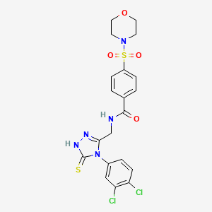 N-((4-(3,4-dichlorophenyl)-5-thioxo-4,5-dihydro-1H-1,2,4-triazol-3-yl)methyl)-4-(morpholinosulfonyl)benzamide