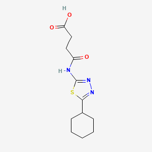 3-[(5-Cyclohexyl-1,3,4-thiadiazol-2-yl)carbamoyl]propanoic acid