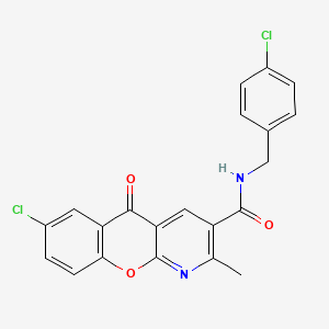 7-chloro-N-(4-chlorobenzyl)-2-methyl-5-oxo-5H-chromeno[2,3-b]pyridine-3-carboxamide