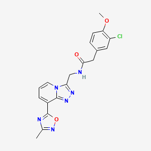 2-(3-chloro-4-methoxyphenyl)-N-((8-(3-methyl-1,2,4-oxadiazol-5-yl)-[1,2,4]triazolo[4,3-a]pyridin-3-yl)methyl)acetamide