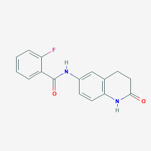 2-fluoro-N~1~-(2-oxo-1,2,3,4-tetrahydro-6-quinolinyl)benzamide