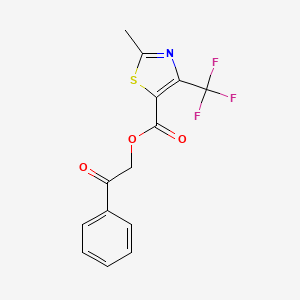 2-Oxo-2-phenylethyl 2-methyl-4-(trifluoromethyl)-1,3-thiazole-5-carboxylate