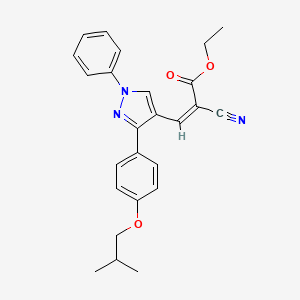 (Z)-ethyl 2-cyano-3-(3-(4-isobutoxyphenyl)-1-phenyl-1H-pyrazol-4-yl)acrylate