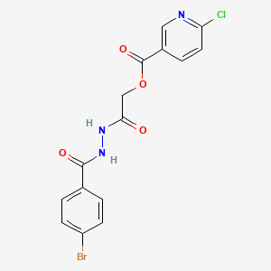 2-[(4-Bromophenyl)formohydrazido]-2-oxoethyl 6-chloropyridine-3-carboxylate