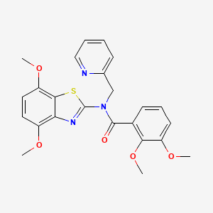 molecular formula C24H23N3O5S B2677247 N-(4,7-dimethoxybenzo[d]thiazol-2-yl)-2,3-dimethoxy-N-(pyridin-2-ylmethyl)benzamide CAS No. 941926-57-4