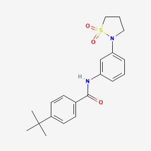 4-tert-butyl-N-[3-(1,1-dioxidoisothiazolidin-2-yl)phenyl]benzamide