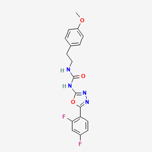 1-(5-(2,4-Difluorophenyl)-1,3,4-oxadiazol-2-yl)-3-(4-methoxyphenethyl)urea