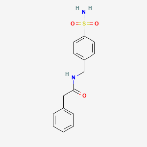 molecular formula C15H16N2O3S B2677251 2-苯基-N-(4-磺酰基苯甲基)乙酰胺 CAS No. 41352-39-0