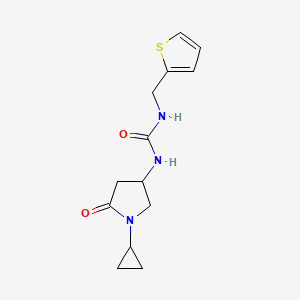 1-(1-Cyclopropyl-5-oxopyrrolidin-3-yl)-3-(thiophen-2-ylmethyl)urea