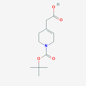 2-[1-[(2-methylpropan-2-yl)oxycarbonyl]-3,6-dihydro-2H-pyridin-4-yl]acetic acid