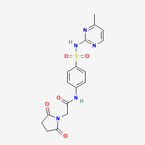 2-(2,5-dioxopyrrolidin-1-yl)-N-[4-[(4-methylpyrimidin-2-yl)sulfamoyl]phenyl]acetamide