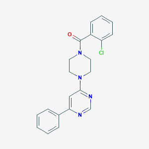 (2-Chlorophenyl)(4-(6-phenylpyrimidin-4-yl)piperazin-1-yl)methanone