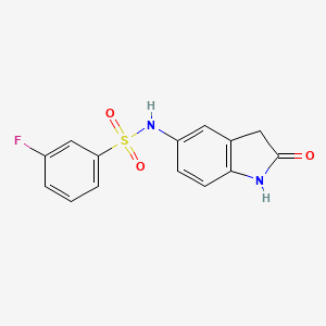 3-fluoro-N-(2-oxoindolin-5-yl)benzenesulfonamide