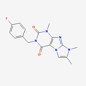 2-[(4-Fluorophenyl)methyl]-4,6,7-trimethylpurino[7,8-a]imidazole-1,3-dione