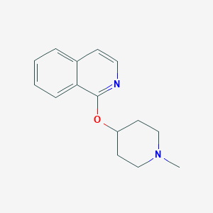 molecular formula C15H18N2O B2677276 1-[(1-Methylpiperidin-4-yl)oxy]isoquinoline CAS No. 2195938-18-0