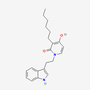 3-hexyl-4-hydroxy-1-[2-(1H-indol-3-yl)ethyl]-2(1H)-pyridinone