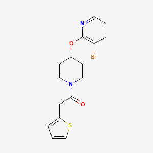 1-(4-((3-Bromopyridin-2-yl)oxy)piperidin-1-yl)-2-(thiophen-2-yl)ethanone