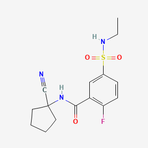 N-(1-cyanocyclopentyl)-5-(ethylsulfamoyl)-2-fluorobenzamide