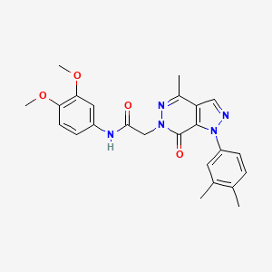 molecular formula C24H25N5O4 B2677289 N-(3,4-dimethoxyphenyl)-2-(1-(3,4-dimethylphenyl)-4-methyl-7-oxo-1H-pyrazolo[3,4-d]pyridazin-6(7H)-yl)acetamide CAS No. 941884-84-0