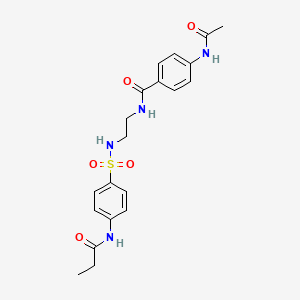 4-acetamido-N-(2-(4-propionamidophenylsulfonamido)ethyl)benzamide
