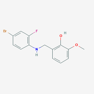 2-{[(4-Bromo-2-fluorophenyl)amino]methyl}-6-methoxyphenol