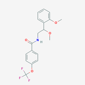 molecular formula C18H18F3NO4 B2677311 N-(2-methoxy-2-(2-methoxyphenyl)ethyl)-4-(trifluoromethoxy)benzamide CAS No. 1798514-89-2